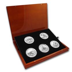 2012 5-Coin 5 oz Silver ATB Set (Elegant Display Box)