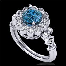 2.14 ctw Princess VS/SI Diamond Art Deco 3 Stone Ring 18K Yellow Gold