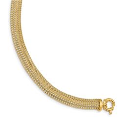 14k Yellow Gold Fancy Link Bracelet - 7 in.