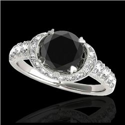 1.11 ctw SI/I Fancy Intense Yellow Diamond Ring 10K White Gold