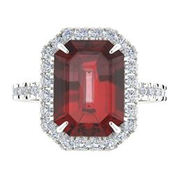 2 ctw Green Tourmaline Ring 18K White Gold
