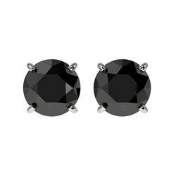 0.80 ctw Citrine & VS/SI Diamond Earrings 18K White Gold