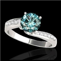 1.65 ctw SI/I Fancy Intense Yellow Diamond Ring 10K White Gold