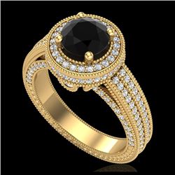 2.56 ctw H-SI/I Diamond Solitaire Halo Ring 10K Rose Gold