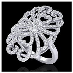 2 ctw H-SI/I Diamond Solitaire Halo Ring 10K White Gold