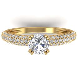 14.25 ctw Red Sapphire & Blue Topaz Ring 10K Yellow Gold