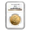 Image 1 : 1901-A France Gold 100 Francs Angel MS-62 NGC