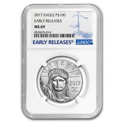 2017 1 oz Platinum American Eagle MS-69 NGC (Early Releases)