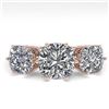 Image 1 : 31.96 ctw Tanzanite & Diamond Halo Necklace 10K Rose Gold