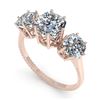 Image 2 : 31.96 ctw Tanzanite & Diamond Halo Necklace 10K Rose Gold