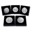 Image 1 : 2017-P 5-Coin 5 oz Silver Burnished ATB Set (w/Box & COA)