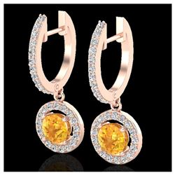 1.21 ctw SI Blue Diamond Solitaire Ring 10K Rose Gold