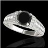 Image 1 : 1.07 ctw Intense Fancy Yellow Diamond Art Deco Ring 18K White Gold