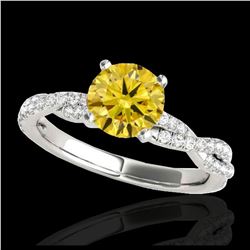 110.45 ctw Canary Citrine & Diamond Necklace 14K Yellow Gold