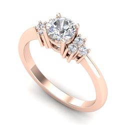 1.47 ctw Intense Blue Diamond Ring 10K Rose Gold