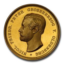 1860 Germany Oldenburg Gold Medal 13 Ducats Weight SP-62 PCGS