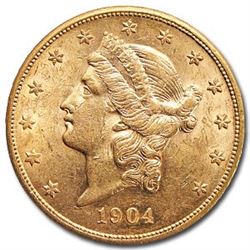 1904-S $20 Liberty Gold Double Eagle AU