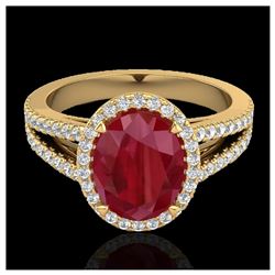 1.25 ctw SI/I Fancy Intense Yellow Diamond Ring 10K White Gold