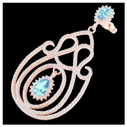 4.47 ctw Tanzanite & Diamond Necklace 14K White Gold