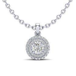 0.60 ctw VS/SI Cushion Diamond Halo Ring 14K Yellow Gold