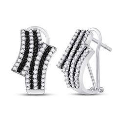 14kt White Gold Round Diamond Cluster Bridal Wedding Engagement Ring 5/8 Cttw