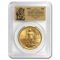 1923 $20 Saint-Gaudens Double Eagle BU PCGS (Prospector Label)