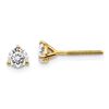 Image 1 : 14k Yellow Gold 1/2ct Lab Grown Diamond 3-Prong Earring