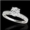 Image 1 : 1.60 ctw H-SI/I Diamond Solitaire Halo Ring 10K Yellow Gold
