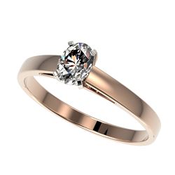 3.18 ctw Fancy Black Diamond Solitaire Stud Earrings 10K Rose Gold