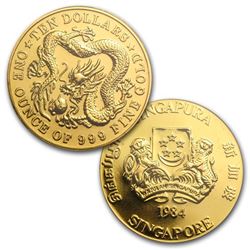 1984 Singapore 4-Coin Gold Set BU