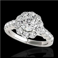 3.75 ctw Amethyst & VS/SI Diamond Ring 18K White Gold