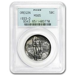1933-D Oregon Trail Commem Half Dollar MS-65 PCGS