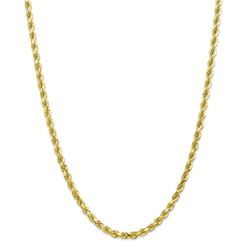 10k Yellow Gold 5 mm Diamond-cut Rope Chain - 26 in.