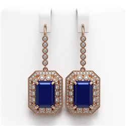 4 ctw Fancy Black Diamond Solitaire Stud Earrings 10K Yellow Gold
