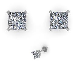 1.57 ctw H-SI/I Diamond Stud Earrings 10K White Gold