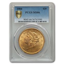 1904 $20 Liberty Gold Double Eagle MS-66 PCGS