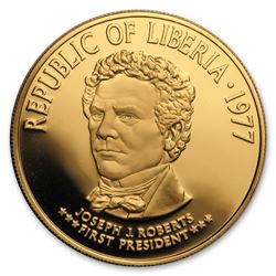 1977 Liberia Gold One Hundred Dollars Proof