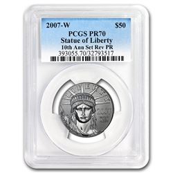 2007-W 1/2 oz Reverse Proof Platinum Eagle PR-70 PCGS