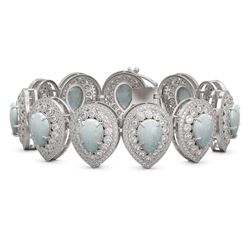 7.93 ctw Opal & Diamond Halo Earrings Rose 10K Rose Gold