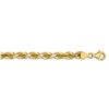 Image 1 : 14k Yellow Gold 6.5 mm Diamond Cut Rope Chain - 24 in.