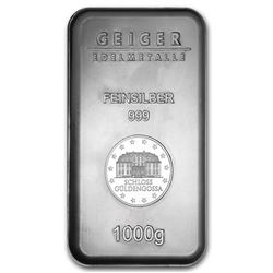 1 kilo Silver Bar - Geiger (Security Line Series/1000 Gram)