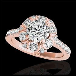 2.25 ctw VS Black Diamond Solitaire Halo Ring 10K White Gold