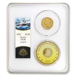 1836 $2.50 Lib Gold SS Central America VF-30 PCGS (Ship of Gold)