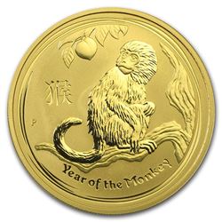 2016 Australia 1 oz Gold Lunar Monkey BU (Series II)