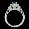 Image 2 : 13.37 ctw Turquoise & Diamond Bracelet 14K White Gold