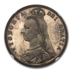 1887 Great Britain Silver Half Crown Victoria PF-65 NGC
