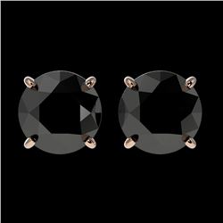 1.05 ctw Intense Blue Diamond Ring 10K Rose Gold