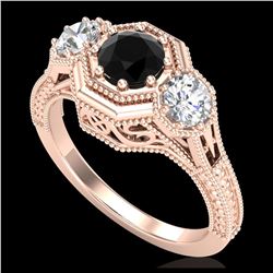 1.63 ctw VS/SI Diamond Solitaire Art Deco Stud Earrings 18K Yellow Gold