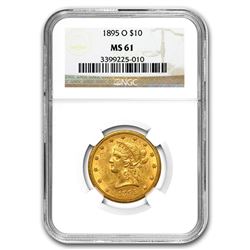 1895-O $10 Liberty Gold Eagle MS-61 NGC