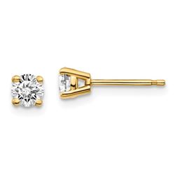 14k Yellow Gold 1/2ct Lab Grown Diamond 4-Prong Earring